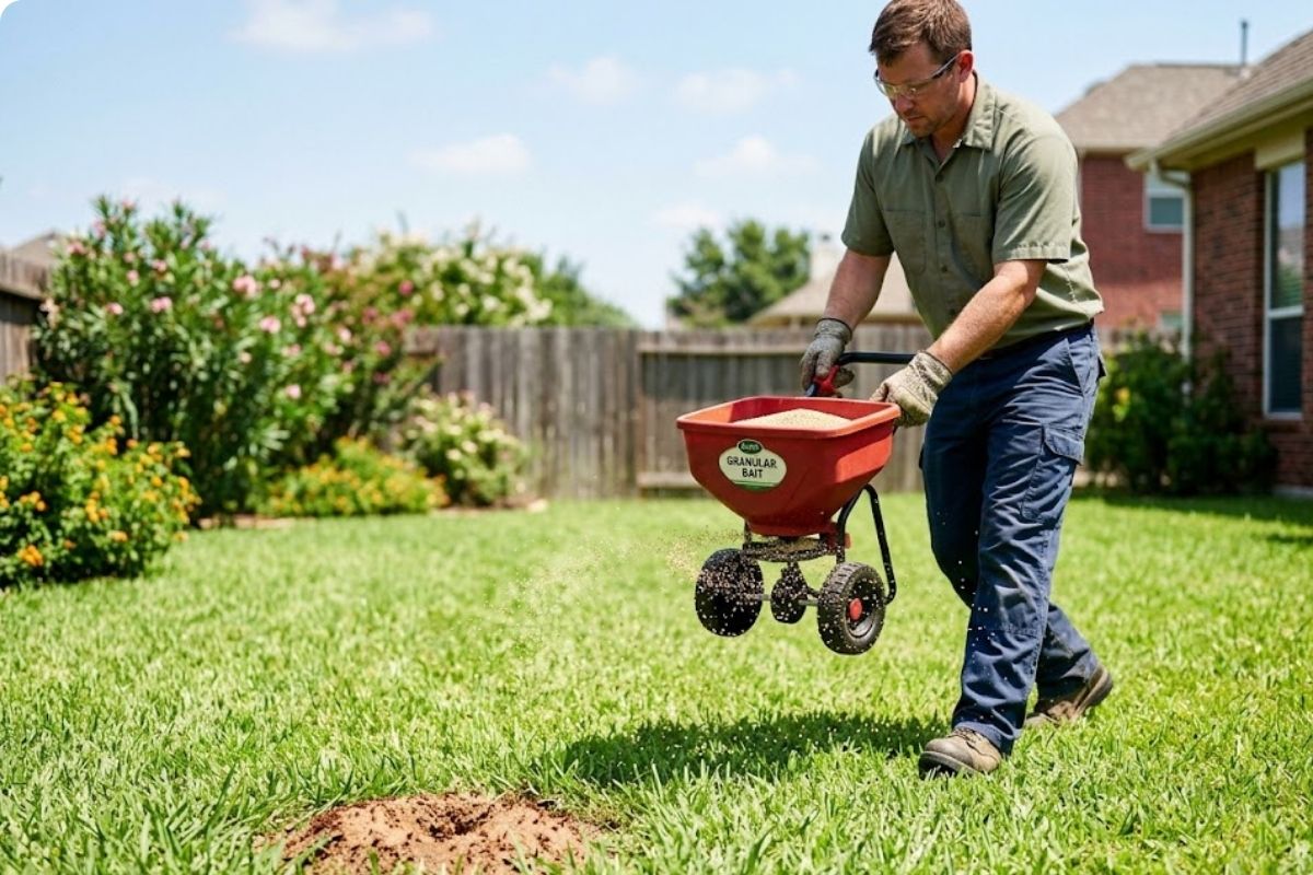 Fire ant control treatment in Brownsville, TX yards