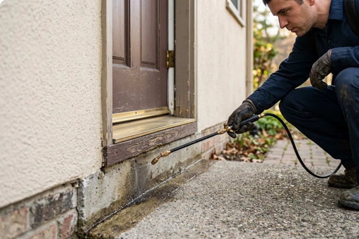 Perimeter pest control treatment at a Brownsville, TX home